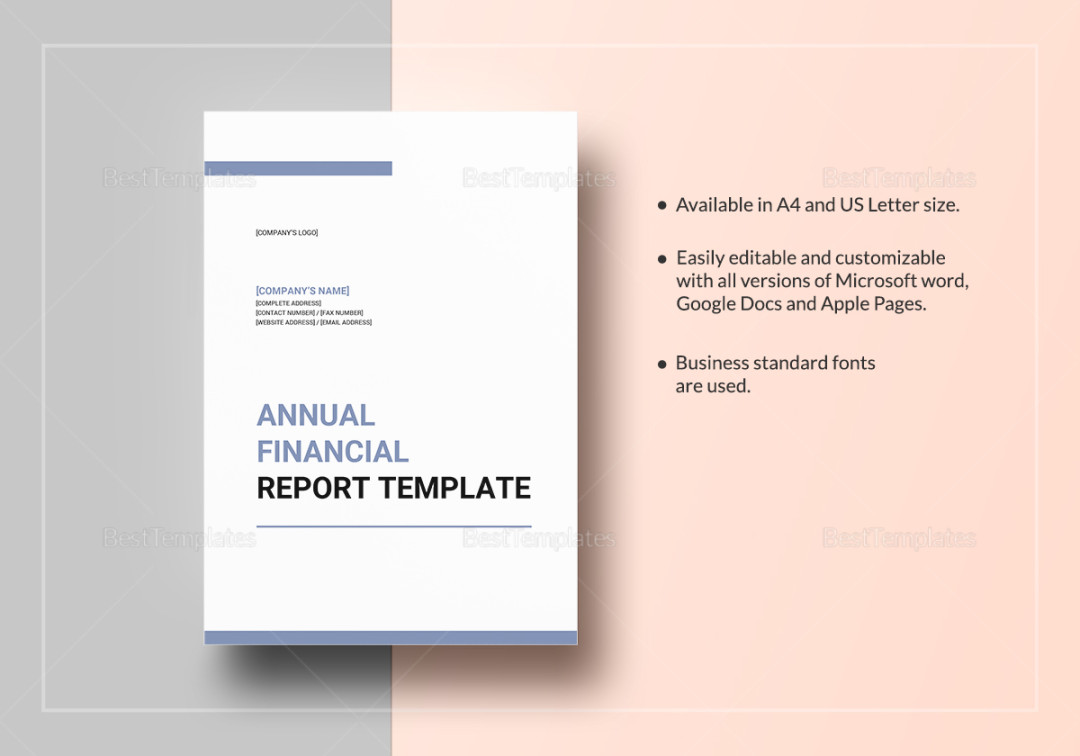 Annual Financial Report Template in Word, Google Docs, Apple Pages