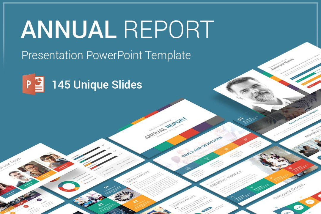 Annual Report PowerPoint Template For Presentation  Nulivo Market