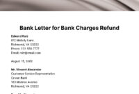 Request For Refund Of Erroneous Bank Charges