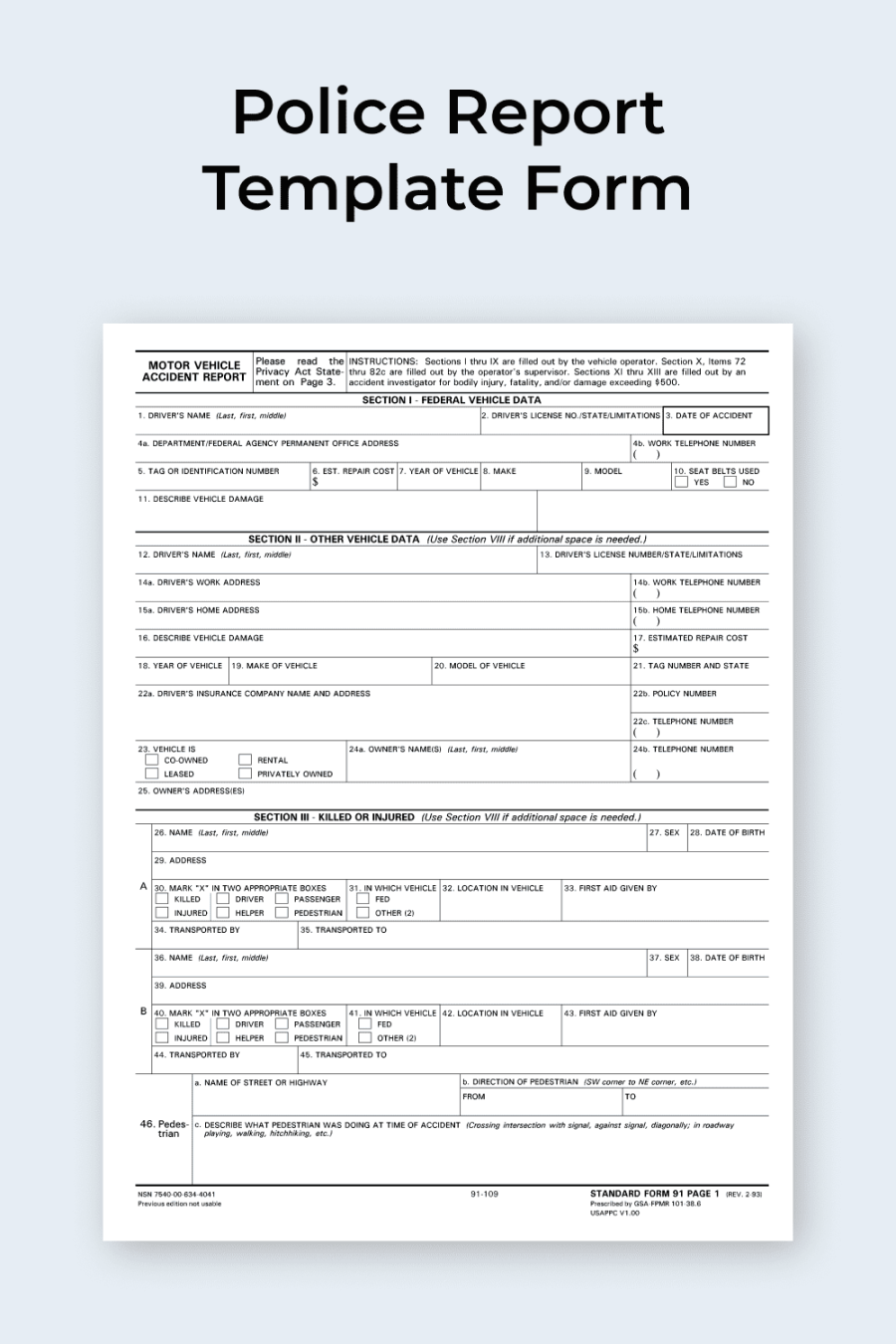 Best Police Report Templates for  – MasterBundles