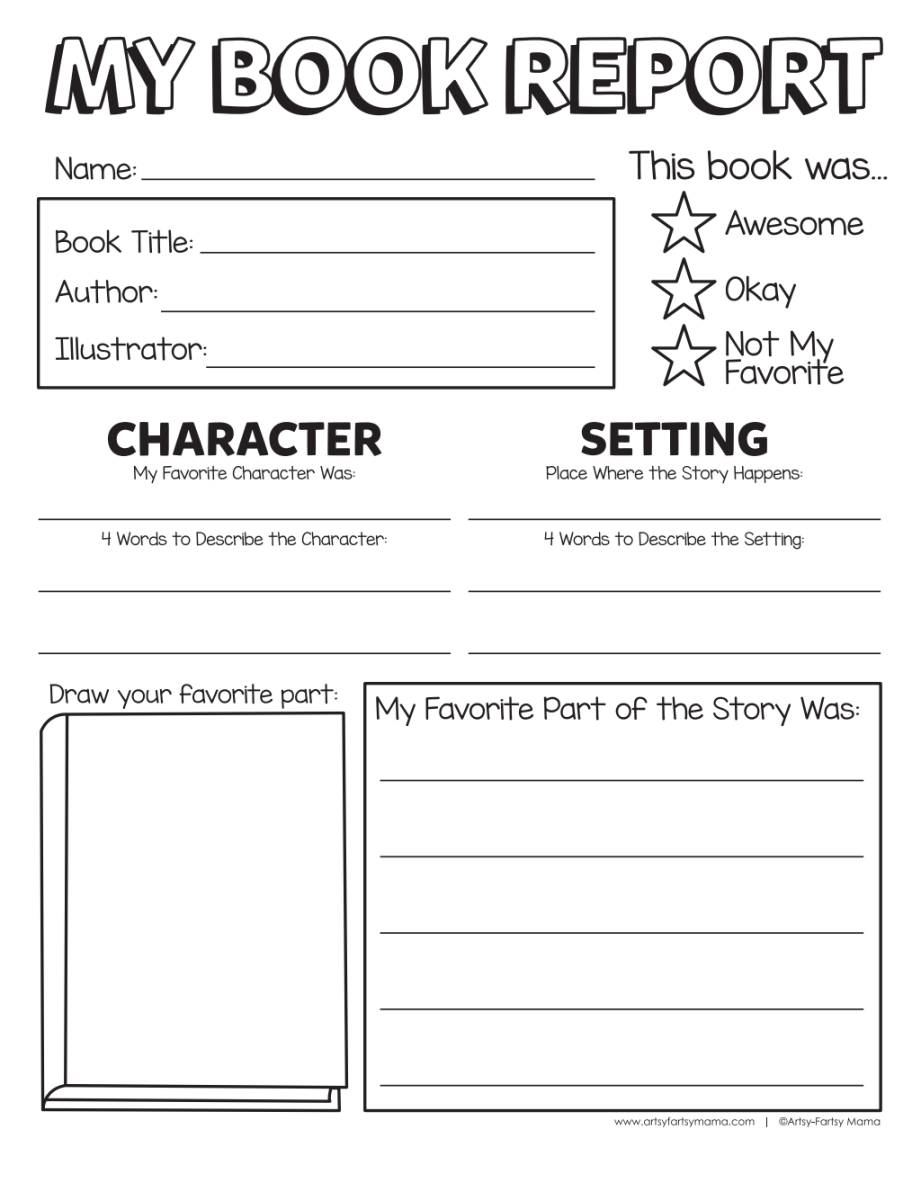 A Comprehensive Guide To Writing A First-Grade Book Report Template ...