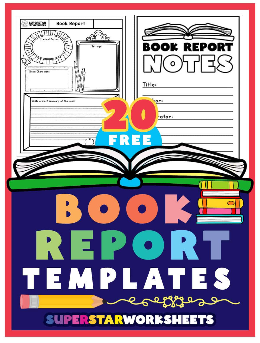 Book Report Templates - Superstar Worksheets