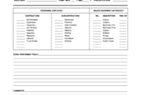 Superintendent’s Daily Report Template