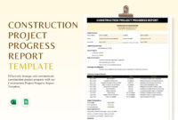 Progress Report Template For Construction Project