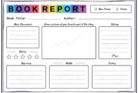 A Comprehensive Book Report Template For Fifth Graders