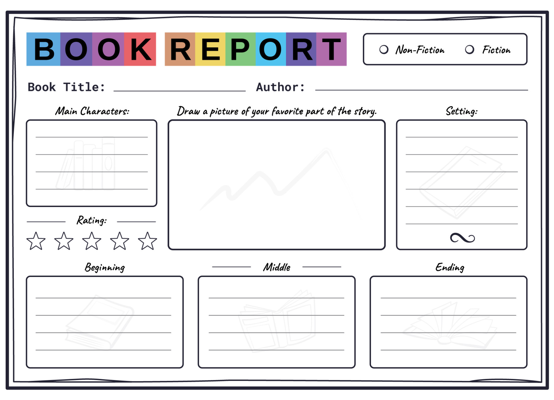 Elementary Book Report Free Google Docs Template - gdoc