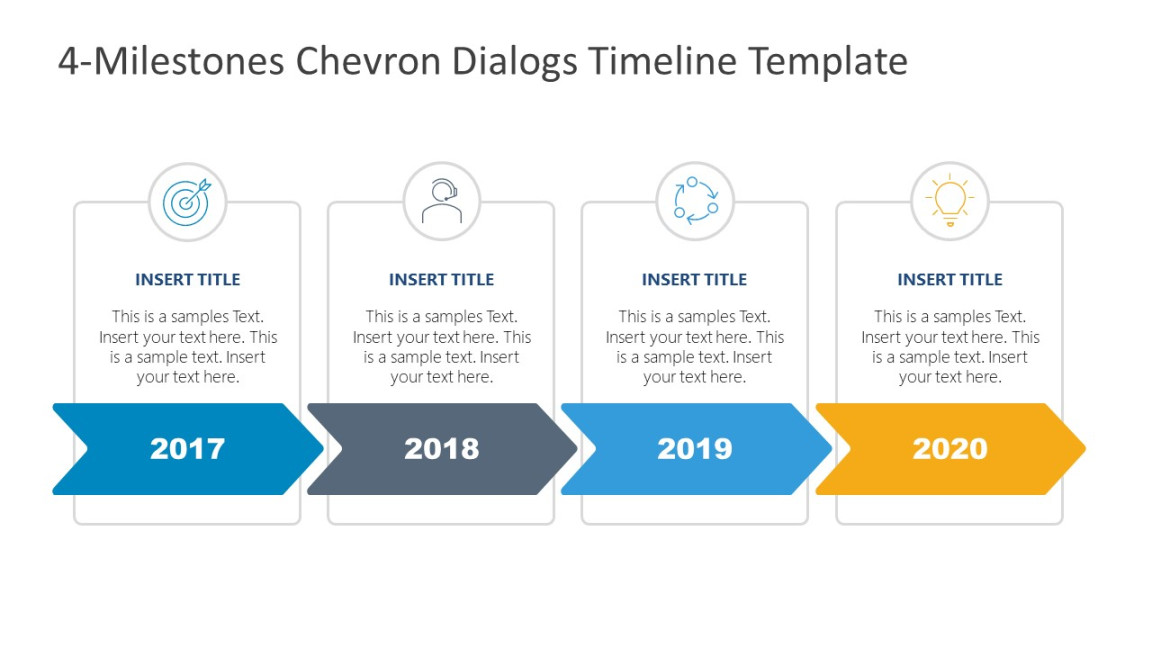 Free Chevron Dialogs Timeline Template & Google Slides