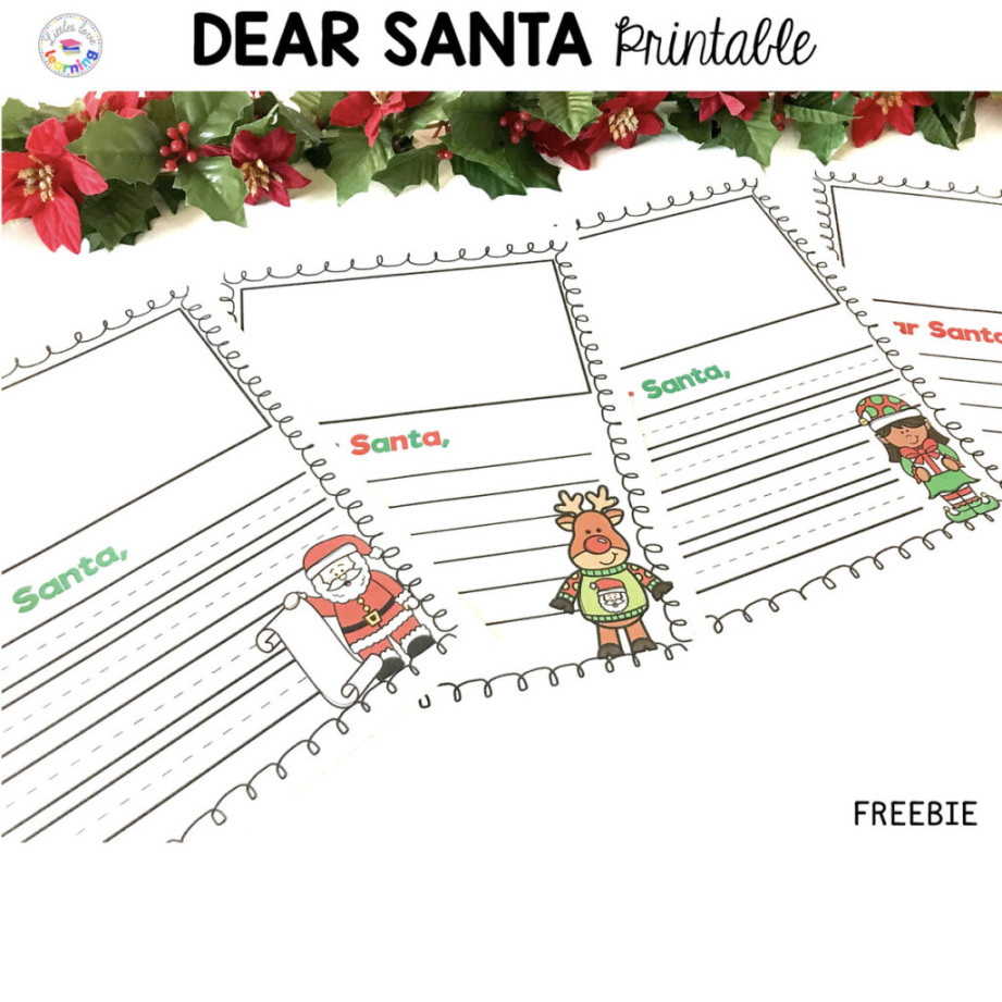 FREE Dear Santa Letter Template (Printable) for Preschool