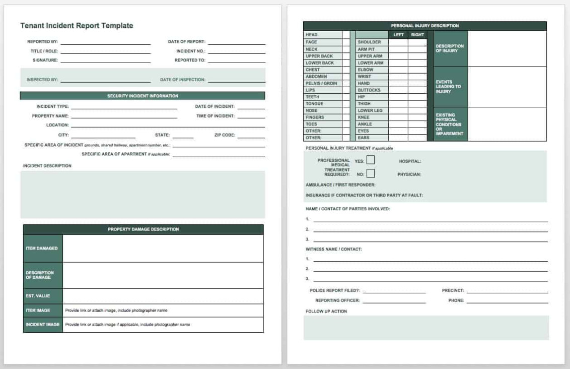 Free Incident Report Templates & Forms  Smartsheet