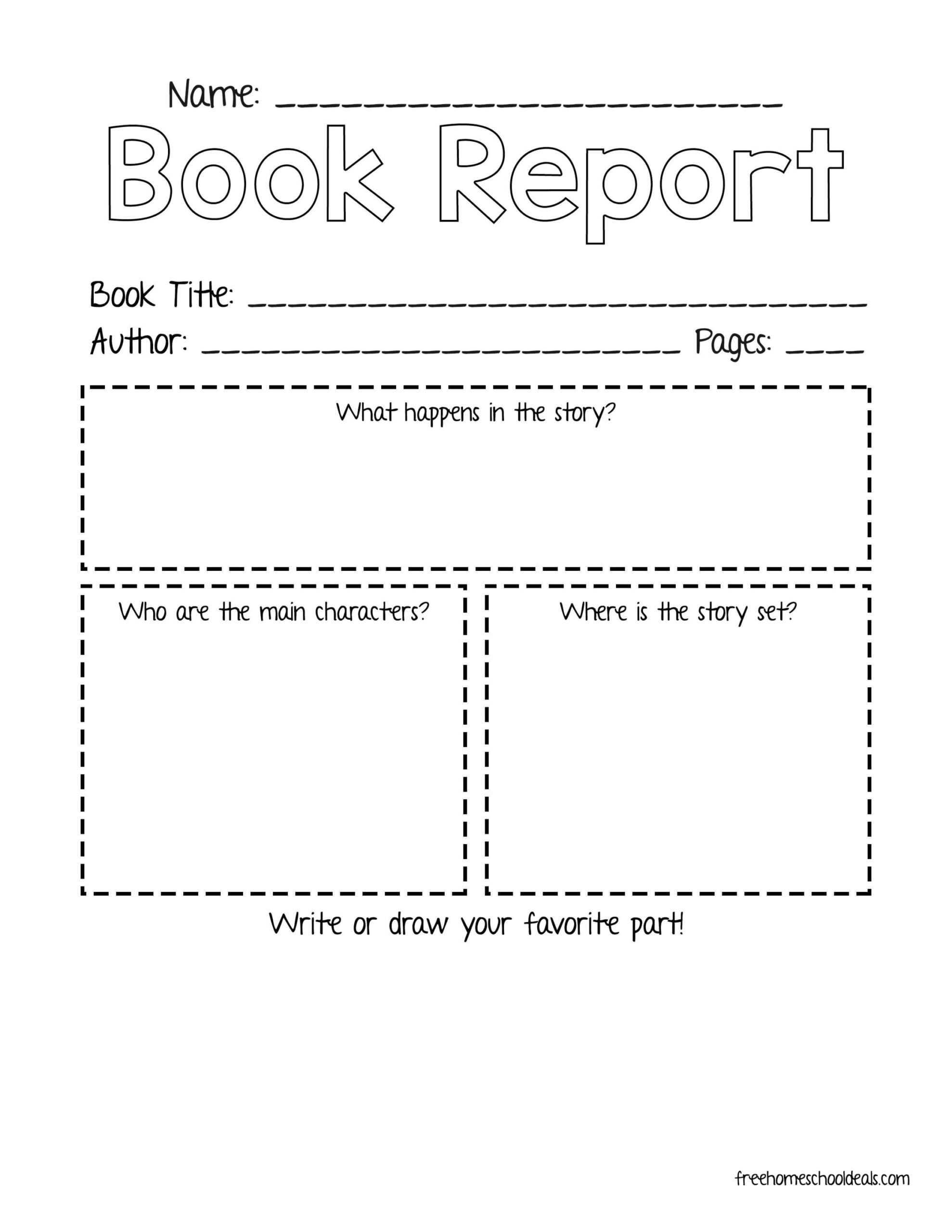 FREE MY BOOK REPORT PRINTABLE (Instant Download)