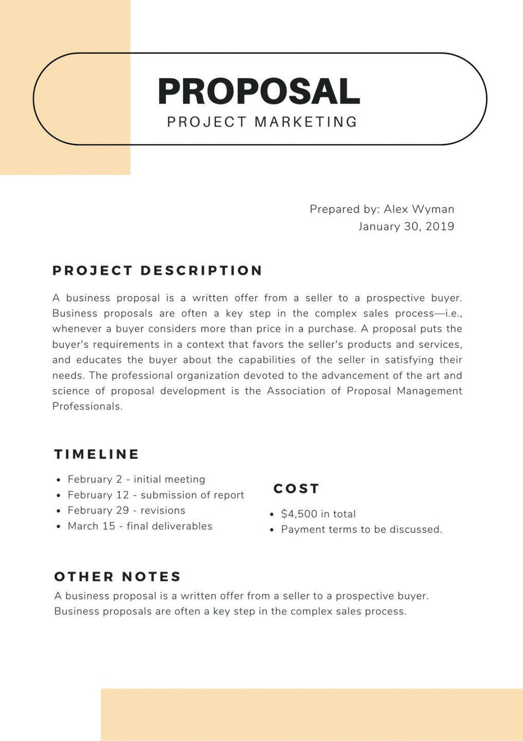 Free, printable, editable proposal templates for work or school