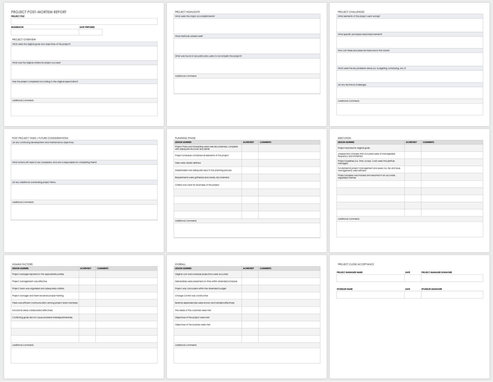 Free Project Report Templates  Smartsheet