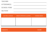 Summer School Progress Report Template