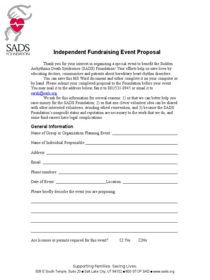 Fundraising Event Proposal  PDF  Underwriting  Fundraising