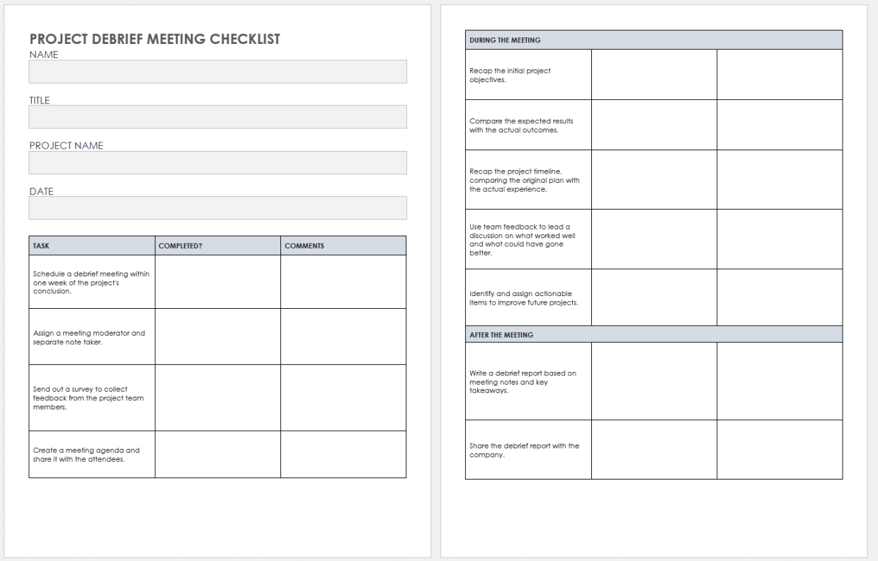 How to Conduct a Project Debrief  Smartsheet