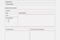 IT Incident Report Template