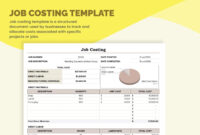 Job Cost Report Template Excel