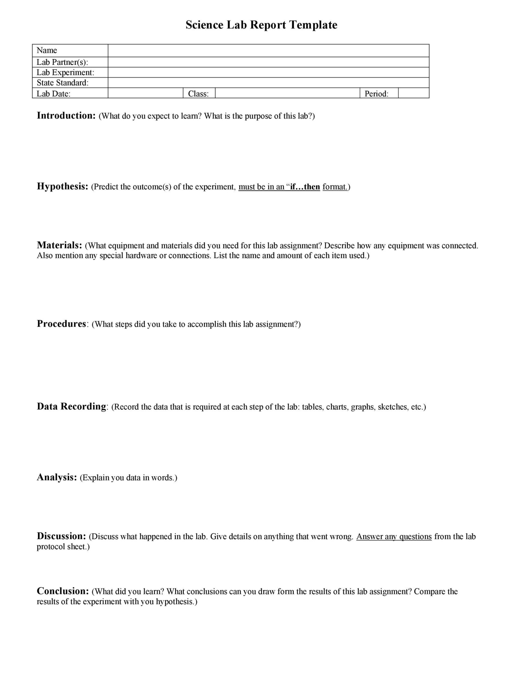 Lab Report Templates & Format Examples ᐅ TemplateLab