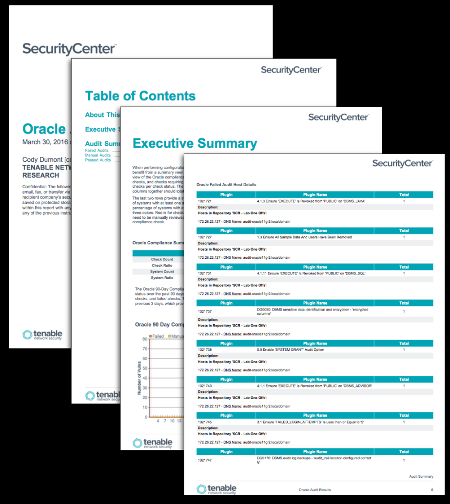 Oracle Audit Results - SC Report Template  Tenable®