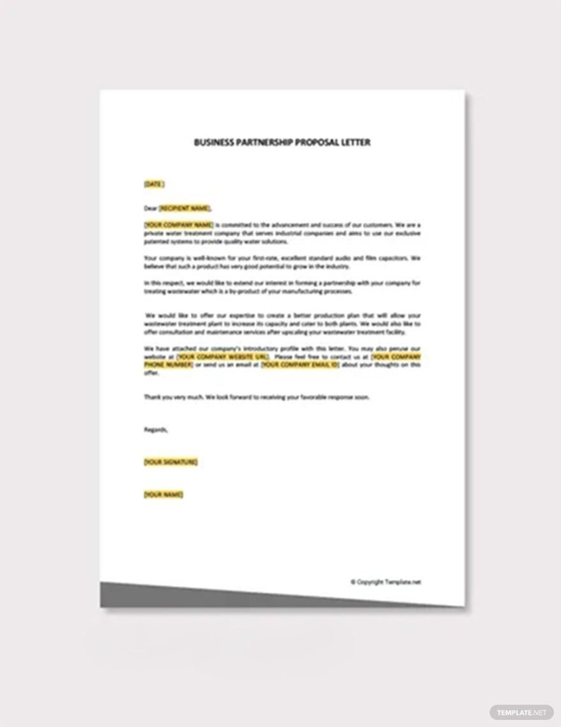 Partnership Letter Templates in PDF - FREE Download  Template