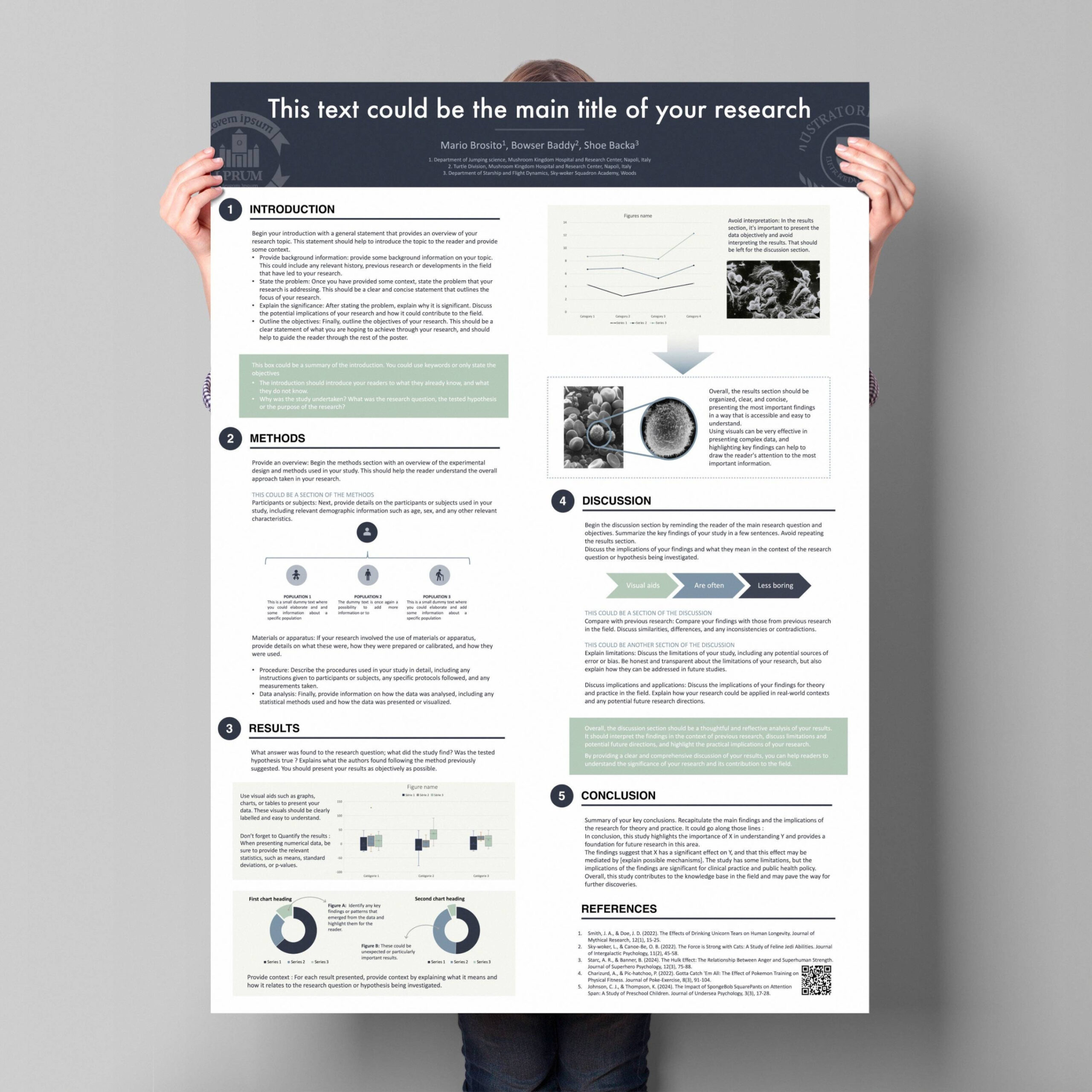 Powerpoint Research Poster Template Abstract Presentation for