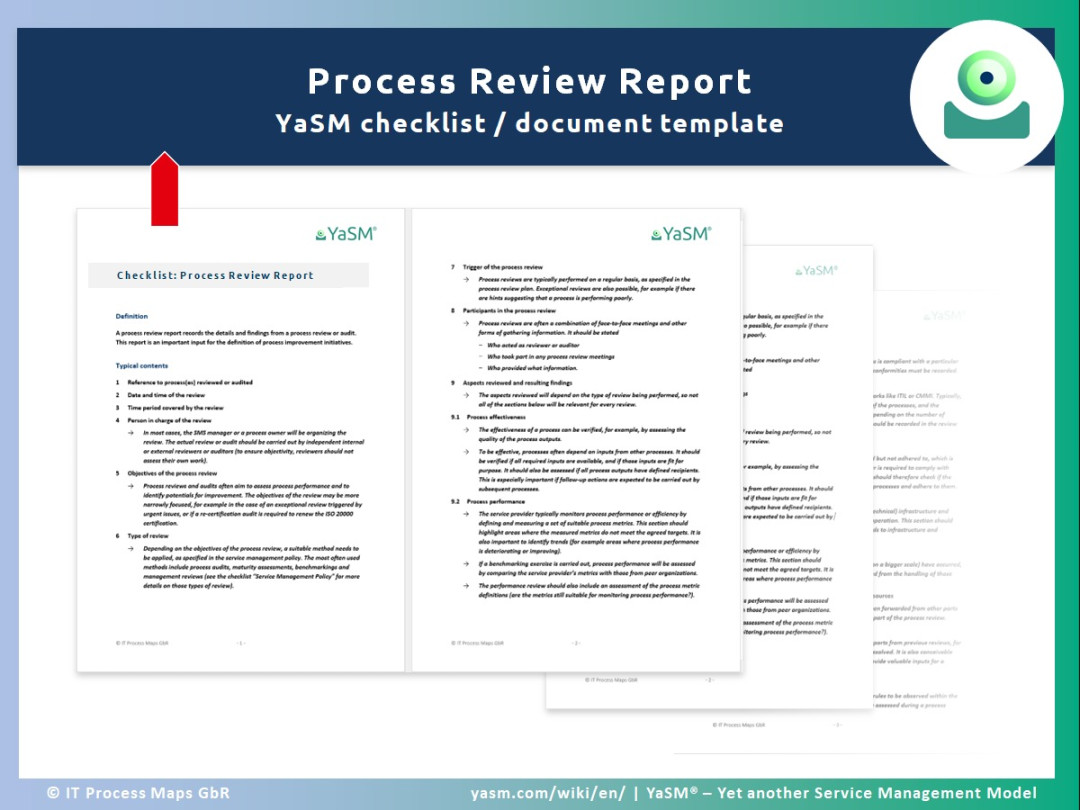 Process Review Report - Template  YaSM Service Management Wiki