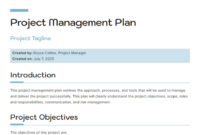 Project Management Proposal Outline