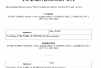 Promissory Note Template: A Formal Contractual Document