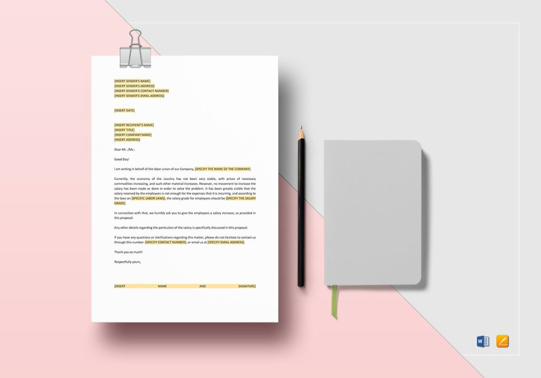 Salary Proposal Template in Word, Apple Pages