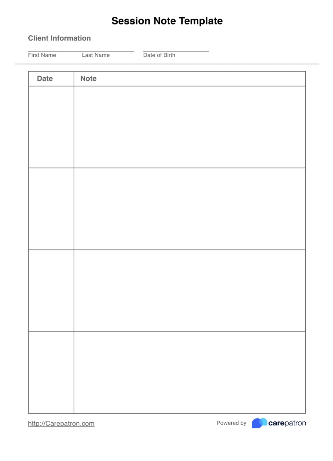 Session Notes Template & Example  Free PDF Download