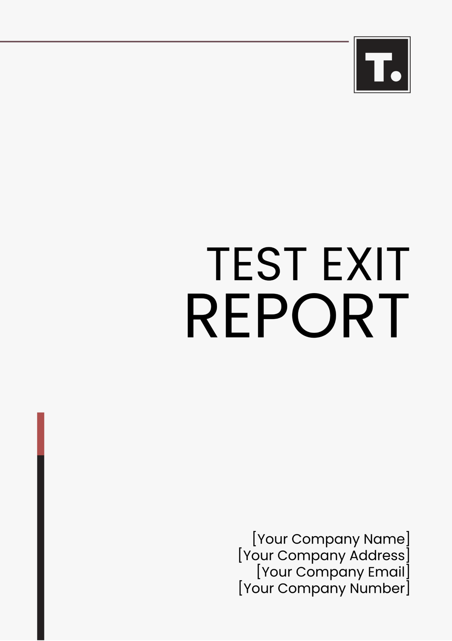 Test Exit Report Template - Edit Online & Download Example