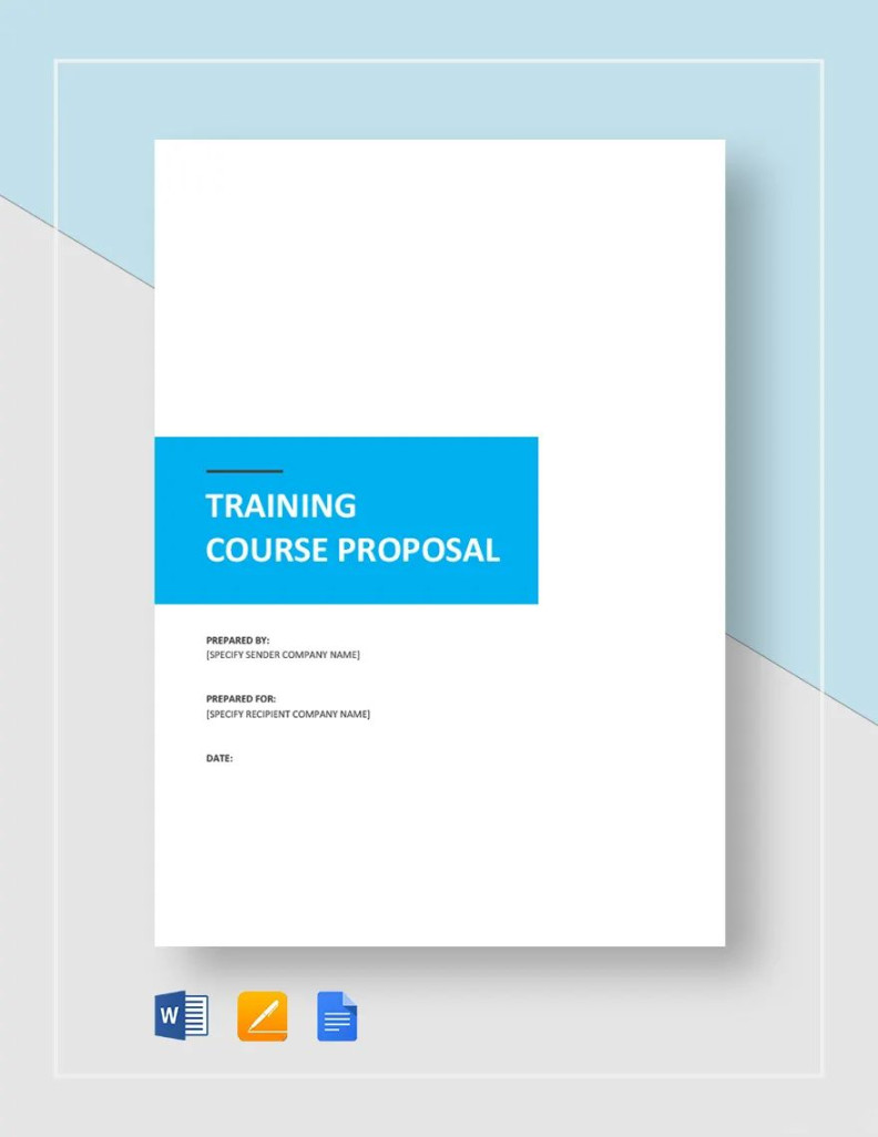 Training Course Proposal Template in Word, Pages, Google Docs