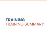 Training Summary Report Template