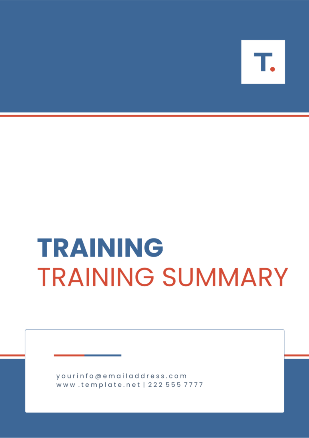 Training Report Templates - Edit Online & Download  Template