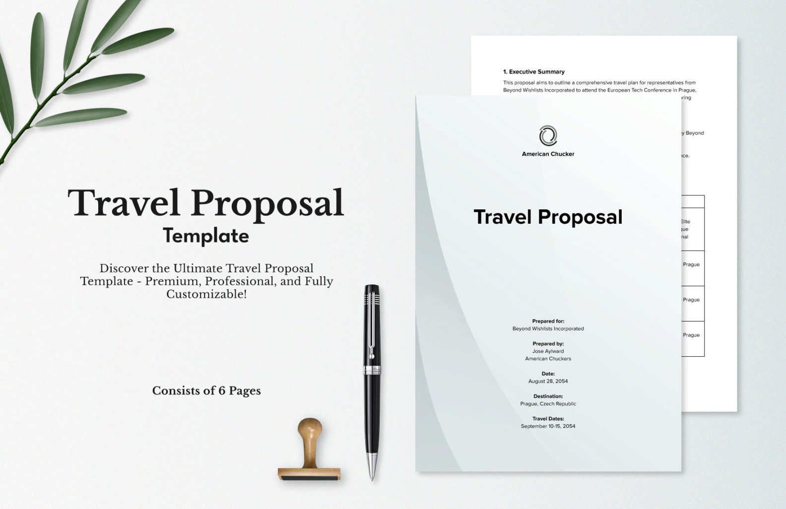 Travel Proposal Template in Pages, Word, PDF, Google Docs