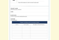 Activity Report Template For Word