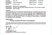 Chiropractic X-Ray Report Template